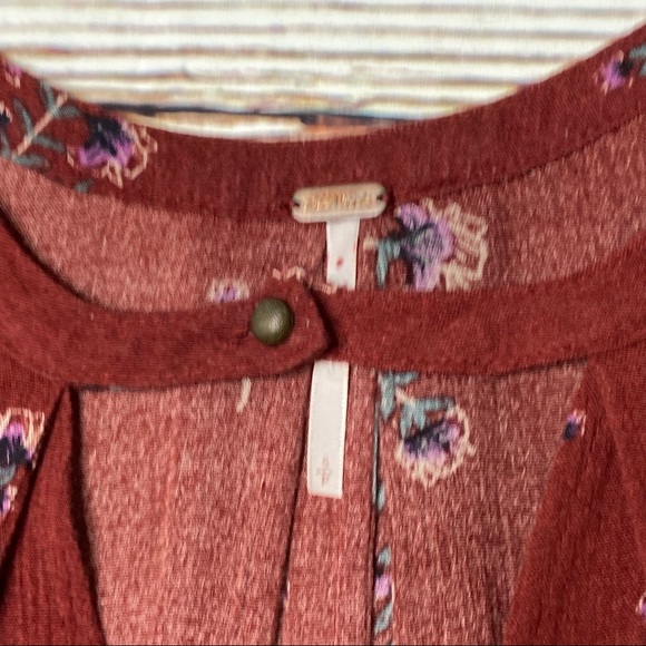 Free People Red Snap Out Of It Sleeveless Swing Dress Sz S - Picture 14 of 16